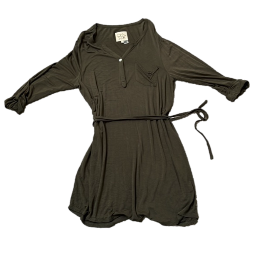 Chaser olive green flowy dress